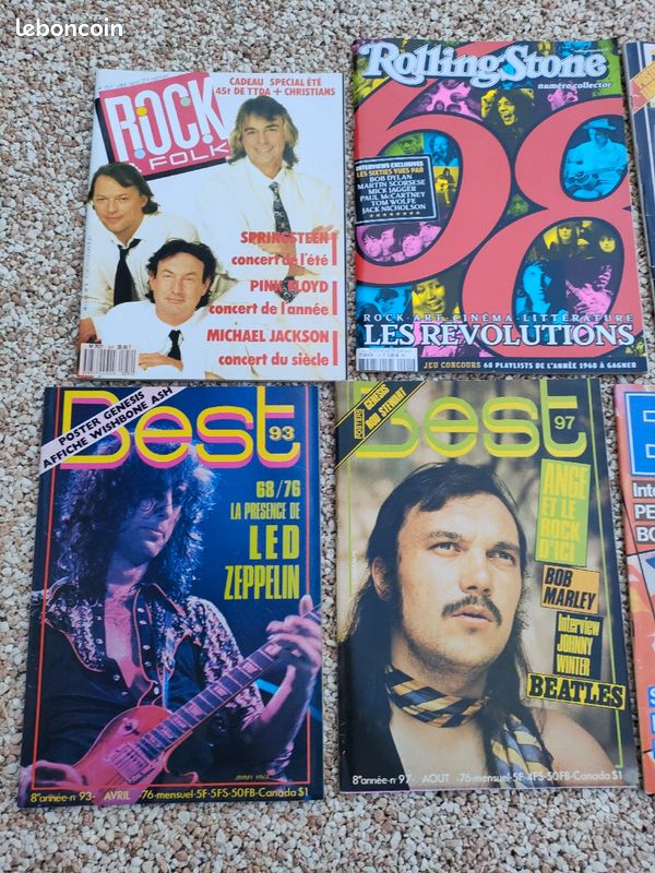 6 magazines musique vintage rock folk best et rolling stones (image 2)