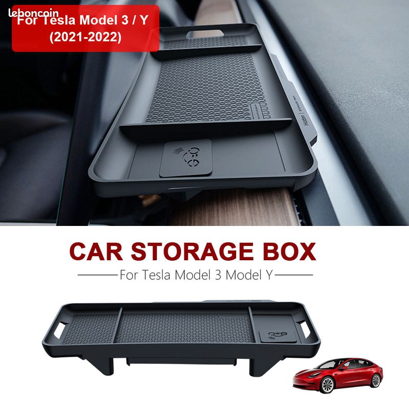 Organisateur de voiture pour écran Tesla modèle 3 Y, boîte de rangement arrière (image 1)