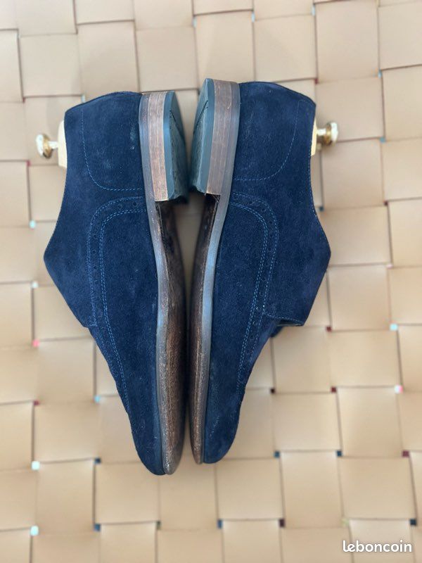 Baskets Hugo Boss Homme Bleu Suede/daim - Taille UK 8 EU 42 - état Très Bon