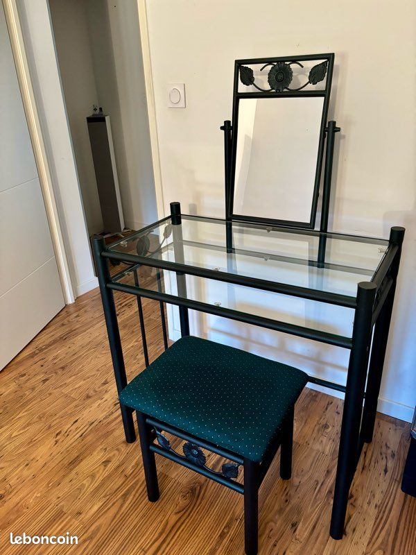 Coiffeuse fer forgé + tabouret (image 1)