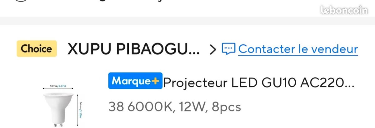 Projecteurs led GU10 AC220v (image 2)