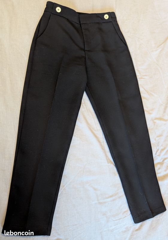 Pantalon Droit Noir Mango Taille M – Occasion En Très Bon état, Idéal Pour Un Basique Quotidien