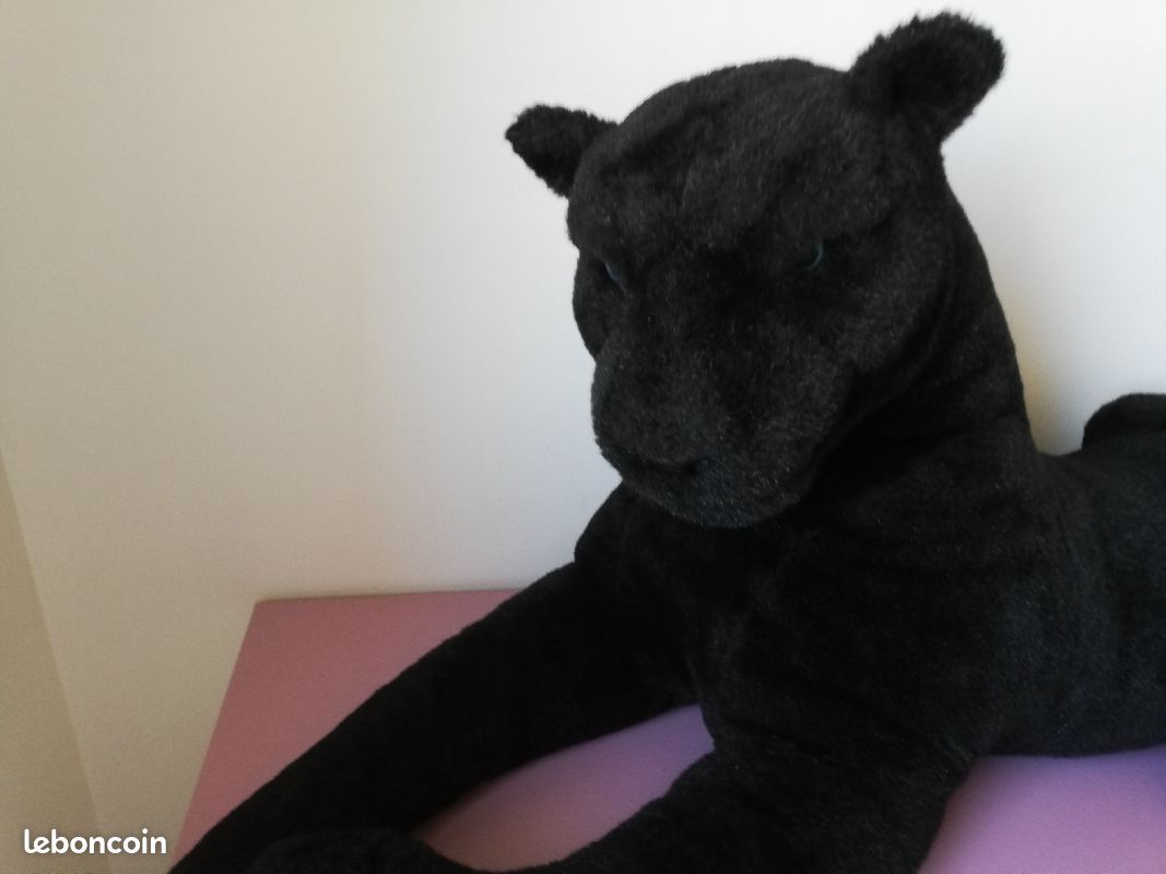 Superbe grande peluche panthère noire Jeux Jouets