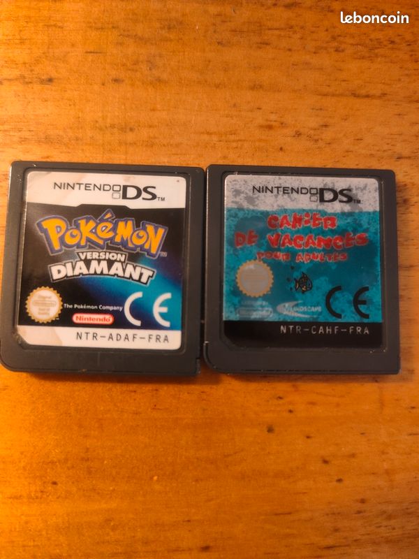 Lot jeu Nintendo ds pokémon diamant et cahier de vacances pour adulte (image 1)