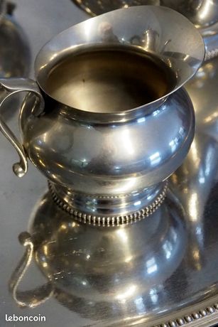Service à café en étain et bois 4 pièces Étains Du Manoir