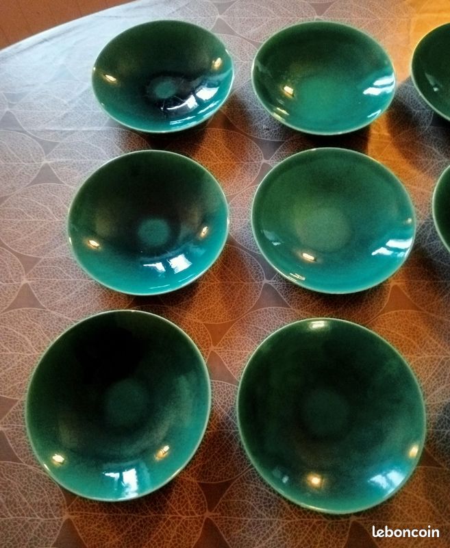 Annonce réservée à "Mercredi" Assiettes creuses en faïence de Charolles - Lot de 12 pièces (image 6)