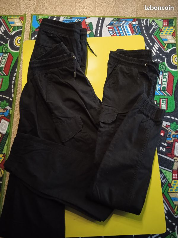4 pantalons noirs jogger 14 ans (image 3)