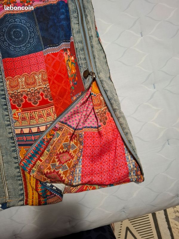 Jupe Longue Desigual Taille 38 - Multicouleur, Viscose, Occasion Très Bon état