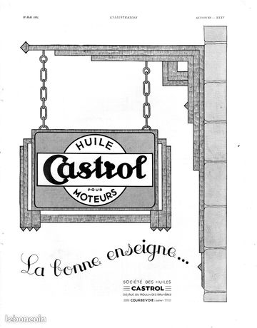 Castrol - huile moteur affiche publicitaire - Collection