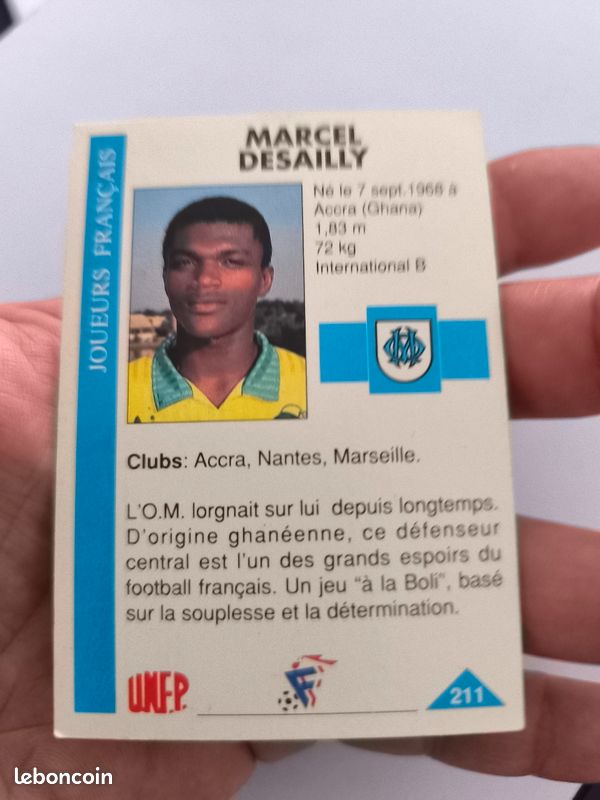 Carte Panini Marcel Desailly - AC Milan - Saison 1994-1995 - N°102
