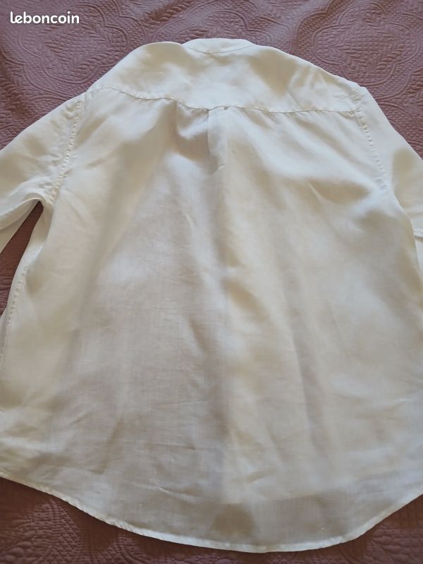 Chemise blanche homme en lin (image 3)