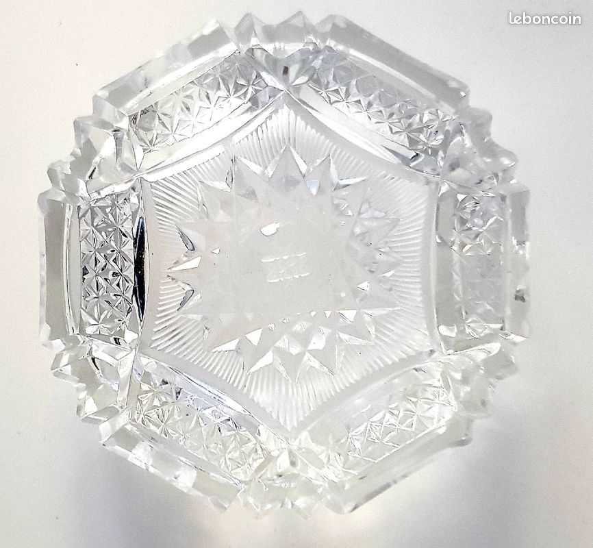 Cendrier/ vide-poche cristal vintage années 60 (image 1)