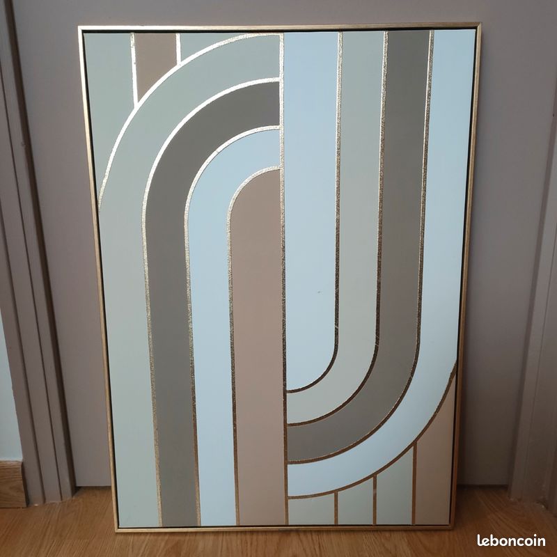 Tableau Maison du Monde – Style Art Déco doré – 70 x 50 cm (image 1)