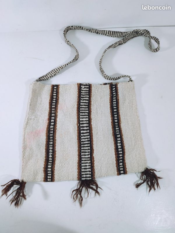 Lot Sac à Main et Portefeuille en Laine Neuf 2000's Bolivie (image 4)