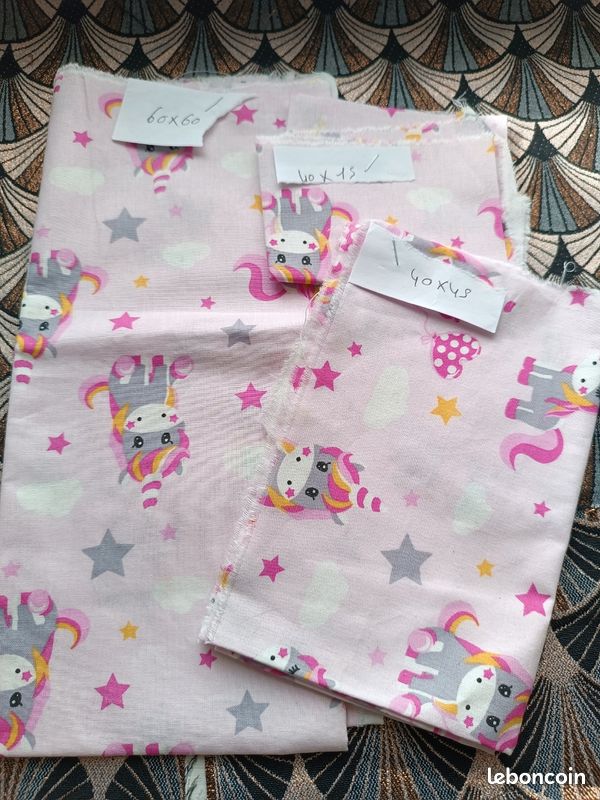 Tissus coton licorne (image 1)