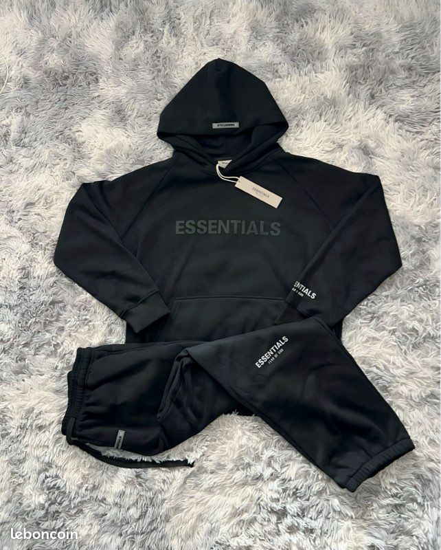 Ensemble essentials fear of god authentique noir - Taille S