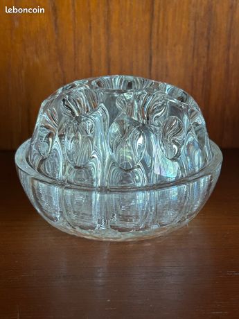 Grand Pique-fleurs Vintage En Verre - 19 Trous - Made In France