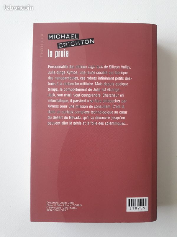Livre - MICHAEL CRICHTON - La Proie (image 2)