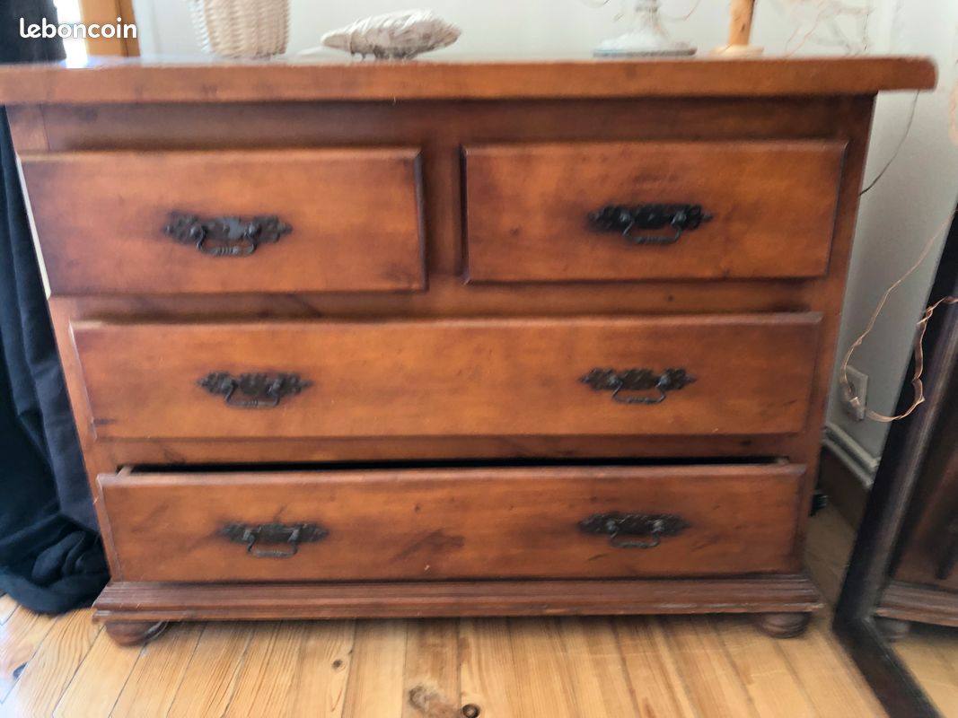 Commode placage merisier (image 1)