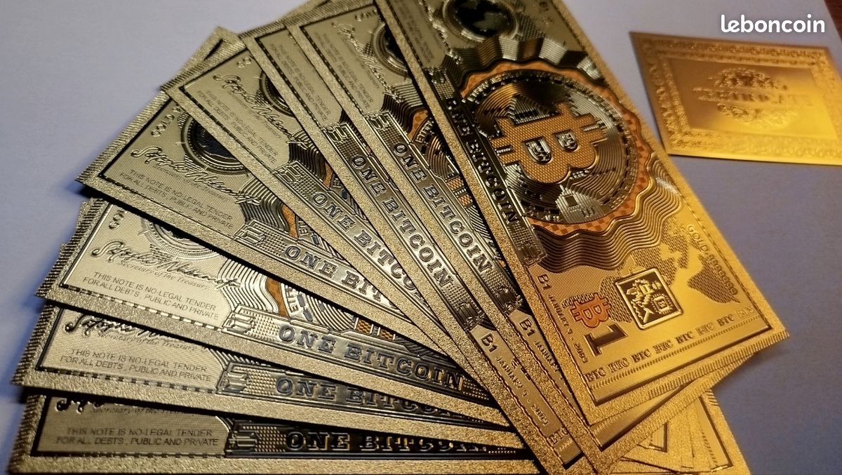 Lot de 10 billets collection bitcoin 1 BTC 2025 crypto - Collection