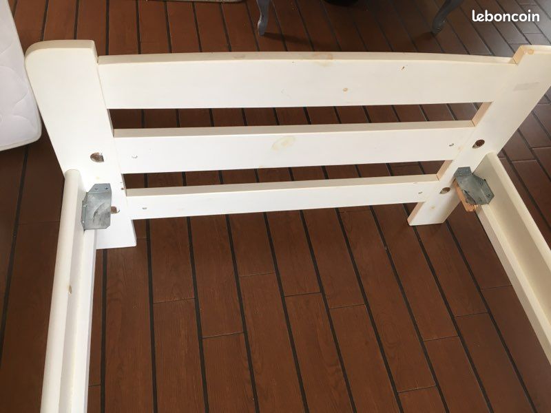 Lit bois massif sommier et matelas (image 10)