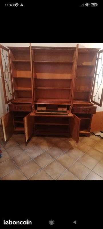 Bibliothèque en cerise en 2 partie (image 1)