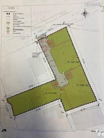 Terrain 505 m² PLESDER