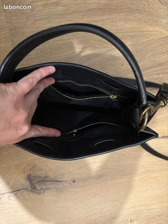 Sac Gérard Darel Simone En Cuir Suédé Marron - Occasion Bon état Dimensions L36xH31xP13