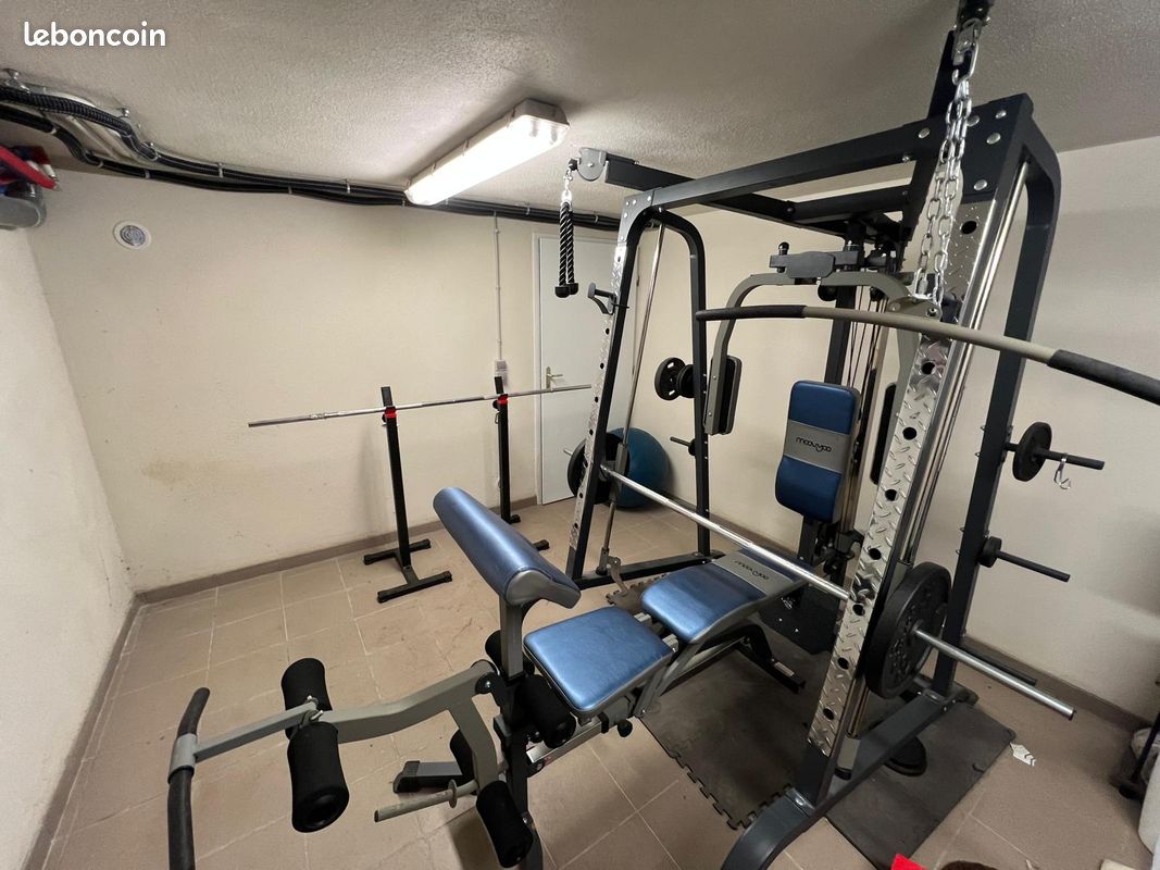 Cage Smith Machine Moovyoo Cobra + Banc multifonction + Accessoires poulie (image 1)
