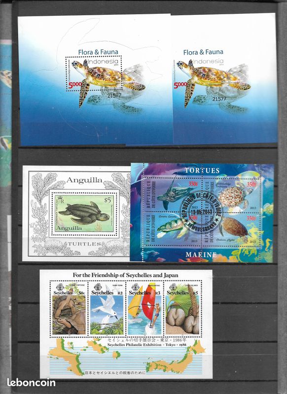 Timbres De France 1991 – Nos 2721 à 2724, Animaux : Oiseau, Tortue, Ours – Neufs