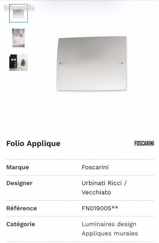 Applique murale foscarini (image 1)