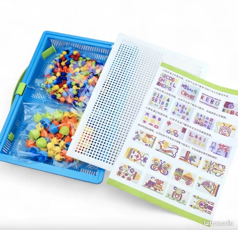 Puzzle à Ongles en Forme de Champignon, Jouet en Panneau perforé en mosaïque - Jouets éducatifs pour | Jeu de Puzzle de Jouets d'apprentissage créatif pour Anniversaire et noël