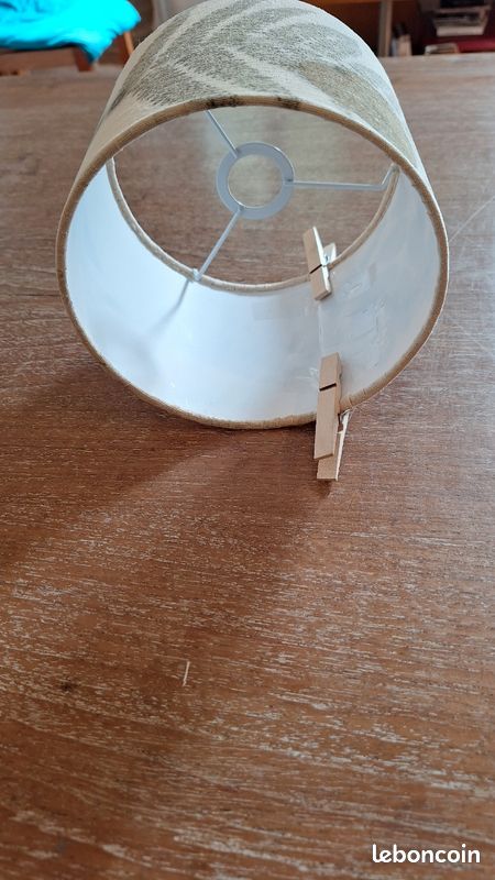 Lampe de chevet tissus ecoprint unique (image 4)