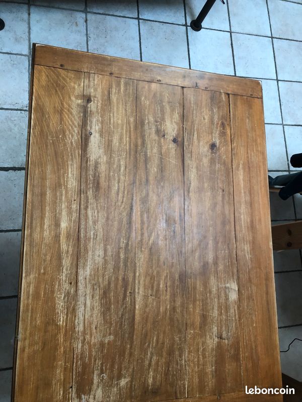 Table bois et fer forge (image 4)