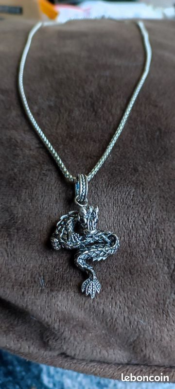 Magnifique collier en argent 925 pendentif dragon (image 8)