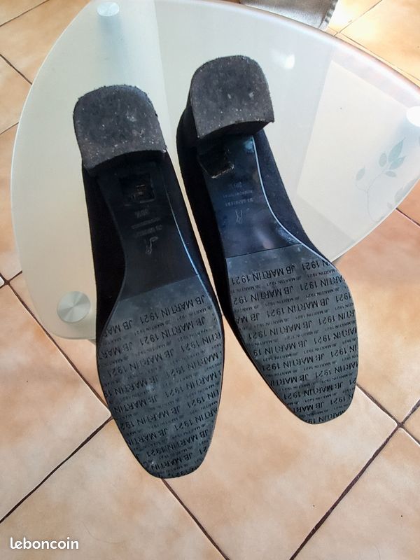 Escarpins nubuck noir JB MARTIN, taille 38.5 (image 4)