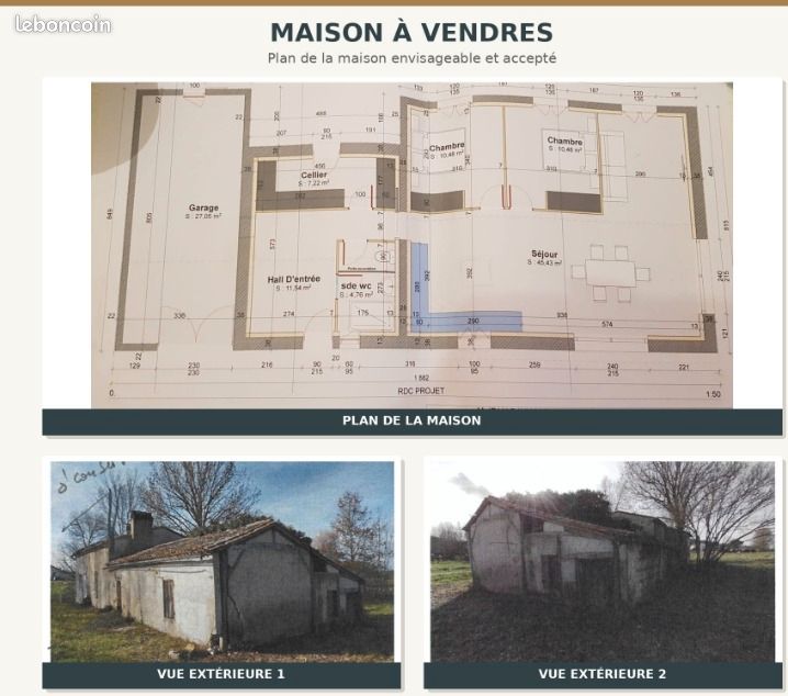 Maison 5 pièces 98 m² · à Gageac-Et-Rouillac · 98 m² · 40 000 €