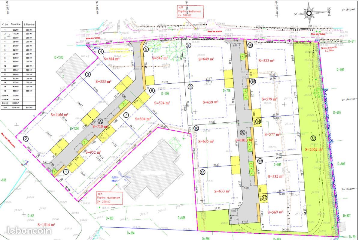 Terrain 569 m² Villeneuve · 176 500 €