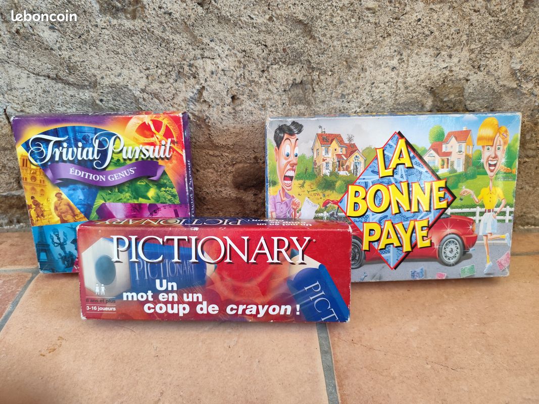 Jeux de société de voyage (Pictionary, bonne paye et Trivial Pursuit) (image 1)