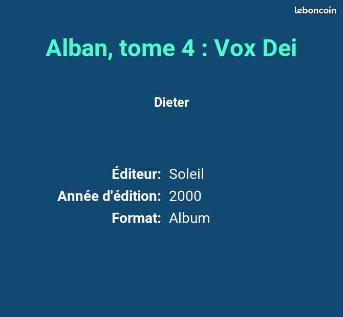 Alban, tome 4 : Vox Dei - Dieter et Xavier Fourquemin (image 2)