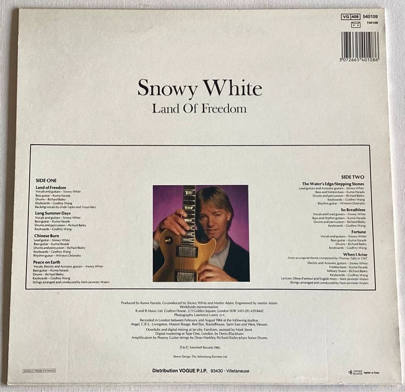 SNOWY WHITE - land of freedom - LP - 1984 - French press (image 2)