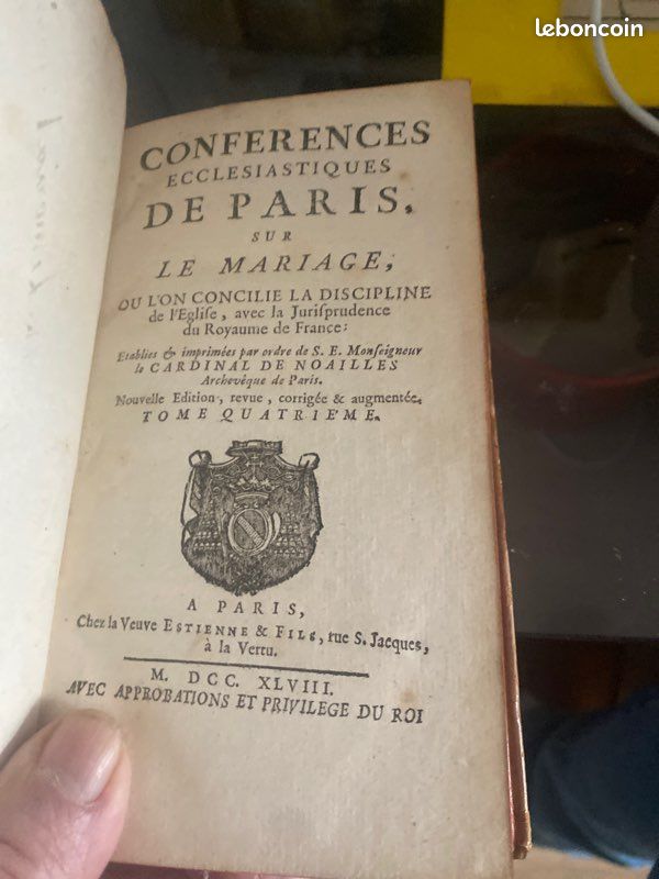 Conférence de Paris sur le mariage 1748 t4 (image 1)