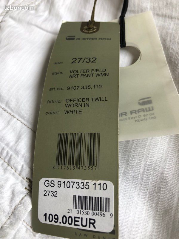 Pantalon femme, homme G-Star Raw neuf (image 6)