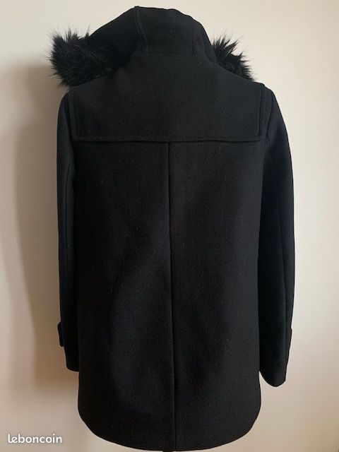 Chauffe-corps Zara Tricoté Style Laine Avec Capuche En Fourrure - Taille XS, Occasion Porté Une Fois