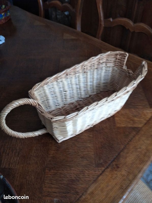 Corbeille en osier porte bouteille (image 1)