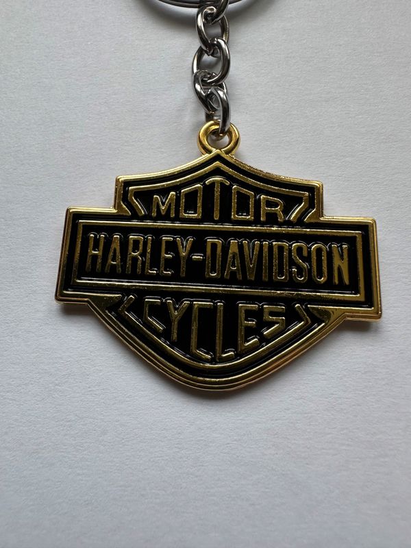 Porte clé Harley Davidson laiton et noir - Équipement moto