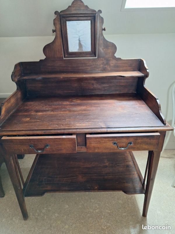 TABLE de toilette en bois 1930/1940 (image 1)