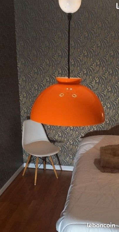 2 Lampes italienne à suspension vintage des années 70 (image 1)