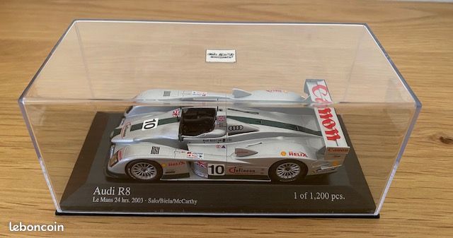 Miniature Audi R8 Le Mans 2003 N°10 – Échelle 1:43 Minichamps – Neuve