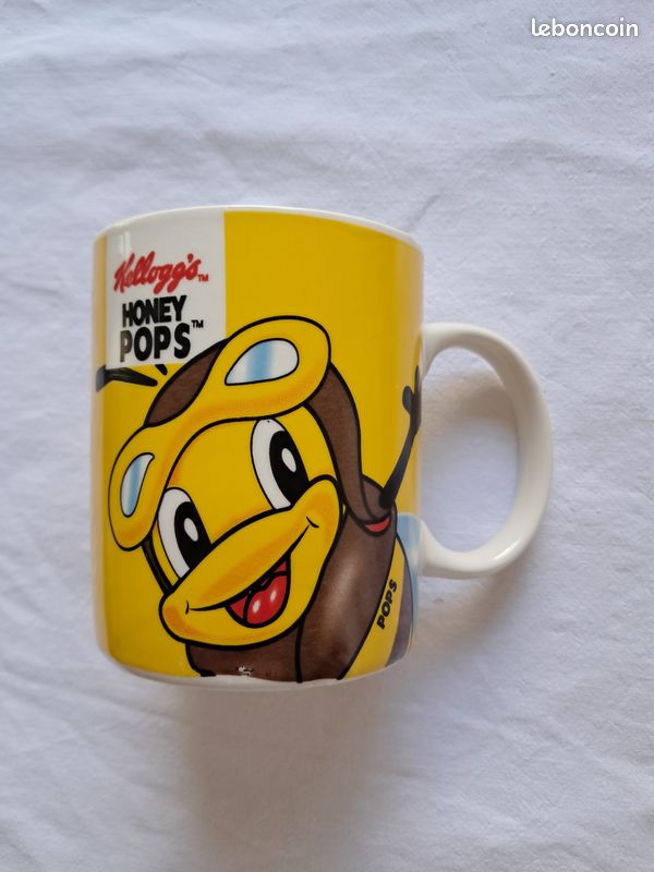 Bol Kellogg's 2019 Avec Anses En Forme D'oreilles Smacks + Tasse Miel Pops - Céramique - Occasion